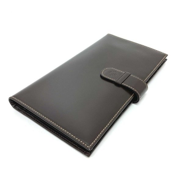 UNUSED PATEK PHILIPPE logo Novelty Two fold Travel case Brown - Picture 2 of 12